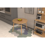 Argos Yuvarlak MDF Sabit Mutfak Masası - Q90 Cm Beyaz - Görsel 6