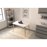 Argos Sabit Mdf Mutfak Masası - 70x120 cm Naturel/Beyaz - Görsel 5