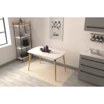 Argos Sabit Mdf Mutfak Masası - 70x120 cm Naturel/Siyah - Görsel 5