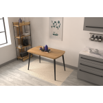 Argos Sabit Mdf Mutfak Masası - 70x120 cm Naturel/Beyaz - Görsel 4