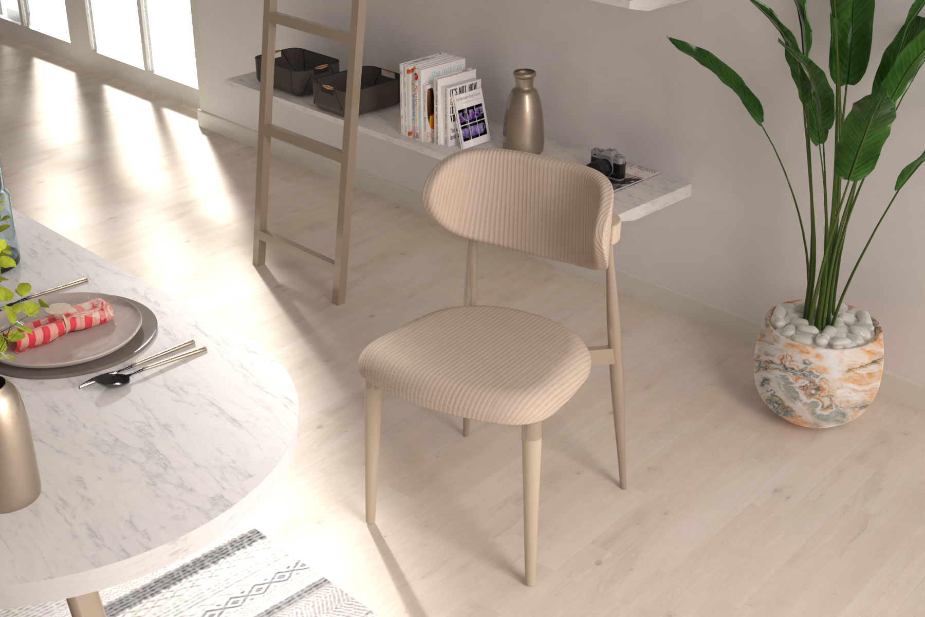 2-422 Venüs Ahşap-Metal Siyah Ayak Sandalye - Görsel 1