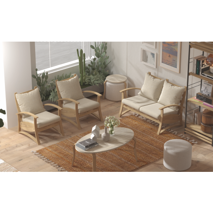 Nora 211 Eva Orta Sehpalı Bahçe Balkon Takımı