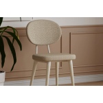 Akdeniz Sandalye Golf Mutfak Masası Takımı - 70x120 cm Teddy Bej - 6 Adet - Traverten - Görsel 3