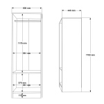 Nexus 2 Kapaklı Gardırop NS1-W - Görsel 7