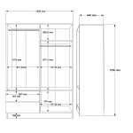 Nexus 4 Kapaklı Çekmeceli Gardırop NS4-SW - Görsel 7