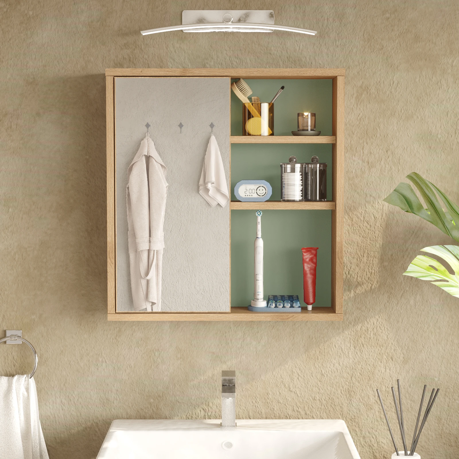 Nova-Aynali-Banyo-Dolabi-NA1-SY-1 Nova Aynalı Banyo Dolabı NA1-SY - Görsel 1