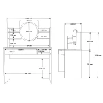 Ocean Makyaj Masası Aynalı ON28-W - Görsel 7