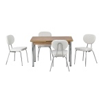 Damla Sandalye Ece Mutfak Masası Takımı - 80x120 cm 6 Adet - Görsel 2