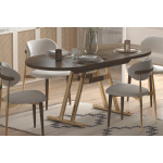 Venüs Sandalye Afyon Gold Mutfak Masası Takımı - 80x140 cm Kestane - 6 Adet