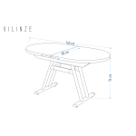 Afyon Açılır Yemek Masası - 80x140 cm Traverten - Görsel 5