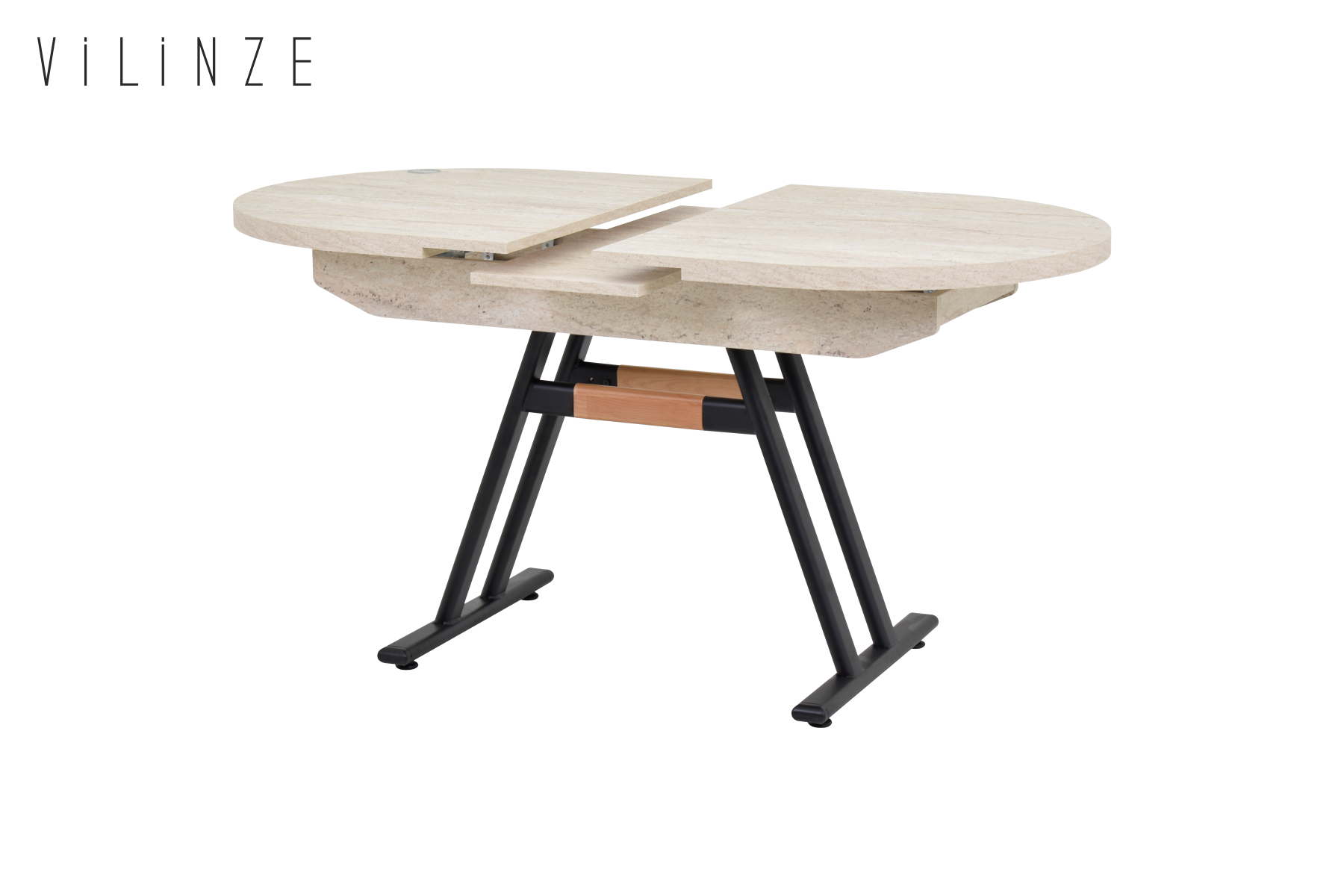 afyon-masa3 Afyon Açılır Yemek Masası - 80x140 cm Traverten - Görsel 1