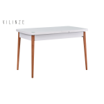 Akdeniz Sandalye Golf Mutfak Masası Takımı - 70x120 cm Gri - Beyaz/Naturel - 4 Adet - Görsel 3