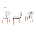 Akdeniz Ahşap Naturel Ayak Sandalye Teddy Beyaz - Görsel 2