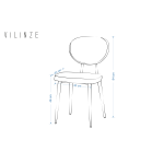 Akdeniz Ahşap Naturel Ayak Sandalye Teddy Gri - Görsel 3