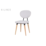 Akdeniz Ahşap Naturel Ayak Sandalye Beyaz