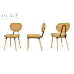 Akdeniz Ahşap Naturel Ayak Sandalye Sarı - Görsel 2