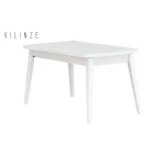 Aras Ahşap Yemek Masası Beyaz - 90*160 cm