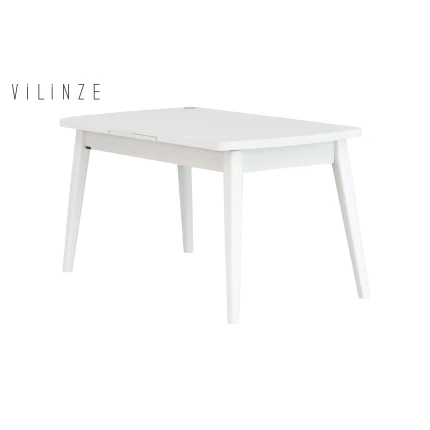 Aras Ahşap Yemek Masası Beyaz - 80*140 cm