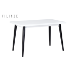 Avanos Sabit Mdf Mutfak Masası - 70x120 Cm Beyaz - Siyah