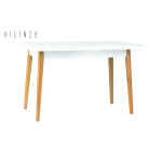 Avanos Sabit Mdf Mutfak Masası - 70x120 Cm Beyaz - Naturel