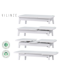 Avanos Ahşap Açılır Kapanır Mdf Mutfak Masası - 70x120+30 cm Beyaz - Beyaz - Görsel 3