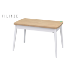 Avanos Ahşap Açılır Kapanır Mdf Mutfak Masası - 70x120+30 cm Naturel - Beyaz