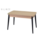 Avanos Ahşap Açılır Kapanır Mdf Mutfak Masası - 70x120+30 cm Naturel - Siyah