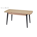 Avanos Ahşap Açılır Kapanır Mdf Mutfak Masası - 70x120+30 cm Naturel - Siyah - Görsel 2