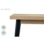 Avanos Ahşap Açılır Kapanır Mdf Mutfak Masası - 70x120+30 cm Naturel - Siyah - Görsel 4