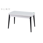 Avanos Ahşap Açılır Kapanır Mdf Mutfak Masası - 70x120+30 cm Beyaz - Siyah