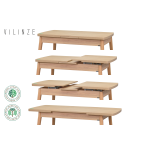 Avanos Ahşap Açılır Kapanır Mdf Mutfak Masası - 70x120+30 cm Naturel - Naturel - Görsel 3