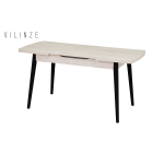 Avanos Ahşap Açılır Kapanır Mdf Mutfak Masası - 70x120+30 cm Traverten - Siyah - Görsel 2