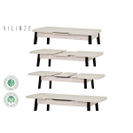 Avanos Ahşap Açılır Kapanır Mdf Mutfak Masası - 70x120+30 cm Traverten - Siyah - Görsel 3