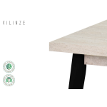 Avanos Ahşap Açılır Kapanır Mdf Mutfak Masası - 70x120+30 cm Traverten - Siyah - Görsel 4