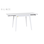 Avanos Ahşap Katlanır Kanatlı Mdf Mutfak Masası - 70x70+70 (70x140) cm Beyaz - Beyaz - Görsel 2