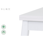 Avanos Ahşap Katlanır Kanatlı Mdf Mutfak Masası - 70x70+70 (70x140) cm Beyaz - Beyaz - Görsel 3