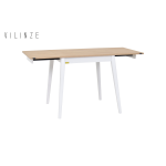 Avanos Ahşap Katlanır Kanatlı Mdf Mutfak Masası - 70x70+70 (70x140) cm Naturel - Beyaz - Görsel 2