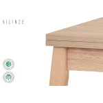 Avanos Ahşap Katlanır Kanatlı Mdf Mutfak Masası - 70x70+70 (70x140) cm Naturel - Naturel - Görsel 3