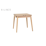 Avanos Ahşap Katlanır Kanatlı Mdf Mutfak Masası - 70x70+70 (70x140) cm Naturel - Naturel