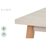 Avanos Katlanır Mdf Ahşap Mutfak Masası - 70x80 cm (70x120 cm) Traverten - Naturel - Görsel 4