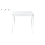 Avanos Katlanır Mdf Ahşap Mutfak Masası - 70x80 cm (70x120 cm) Beyaz - Beyaz - Görsel 2