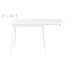 Avanos Katlanır Mdf Ahşap Mutfak Masası - 70x80 cm (70x120 cm) Beyaz - Beyaz - Görsel 3