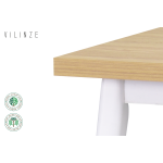 Avanos Katlanır Mdf Ahşap Mutfak Masası - 70x80 cm (70x120 cm) Naturel - Beyaz - Görsel 4