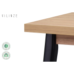 Avanos Katlanır Mdf Ahşap Mutfak Masası - 70x80 cm (70x120 cm) Naturel - Siyah - Görsel 4