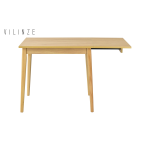 Avanos Katlanır Mdf Ahşap Mutfak Masası - 70x80 cm (70x120 cm) Naturel - Naturel - Görsel 3