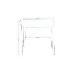 Avanos Katlanır Mdf Ahşap Mutfak Masası - 70x80 cm (70x120 cm) Traverten - Naturel - Görsel 6