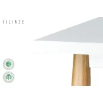 Avanos Katlanır Mdf Ahşap Mutfak Masası - 70x80 cm (70x120 cm) Beyaz - Naturel - Görsel 4