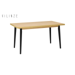 Avanos Sabit Mdf Mutfak Masası - 80x140 Cm Naturel - Siyah