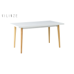 Avanos Sabit Mdf Mutfak Masası - 80x140 Cm Beyaz - Naturel