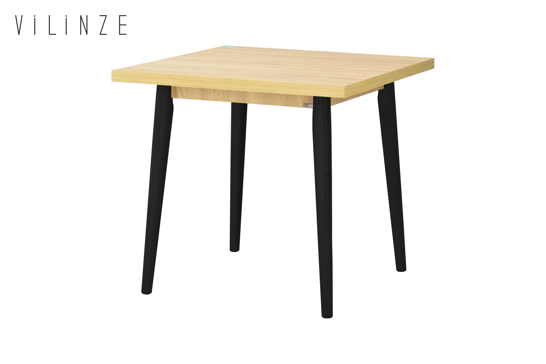 avanos-8080-ideasoft11 Avanos Sabit Mdf Mutfak Masası - 80x80 Cm Naturel - Siyah - Görsel 1